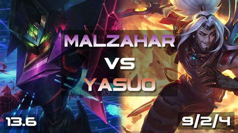 Malzahar Vs Yasuo MID L KDA 9 2 4 68 Win Rate Malzahar MID I Patch