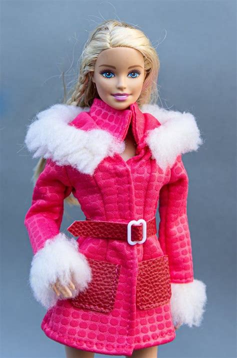 Barbie Clothes Barbie Winter Coat With Hood Bag Doll Clothes For