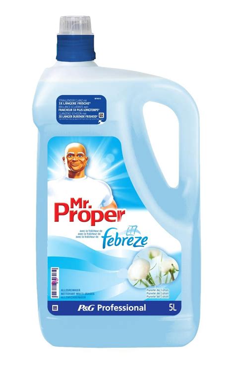 Mr Propre Febreze Pureté de Coton 5L multi usages P G Professional