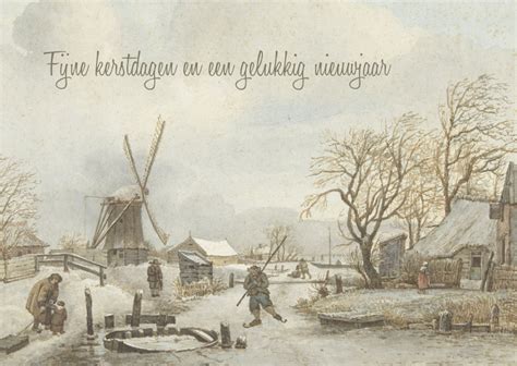 Kerstkaart Winterlandschap Gerrit Lamberts Kaartje Go