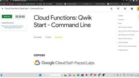 Cloud Functions Qwik Start Command Line Qwiklabs Solution YouTube