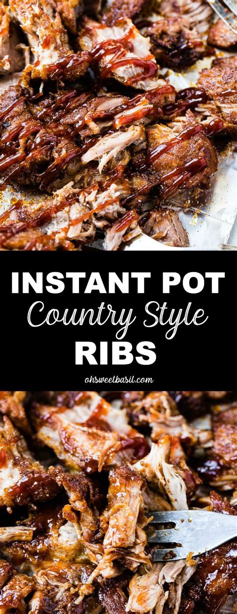 Country Style Ribs In The Instant Pot Oh Sweet Basil Recipe