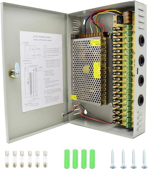 Ch Channel Power Supply Cctv Camera Distribution Power Box Dc V