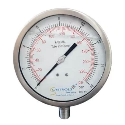 Series Pg Ssl All Stainless Steel Pressure Gauge Bourdon Type