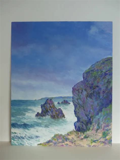 Tableau Marine Bord De Mer En Bretagne Huile Sur Panneau Sign E Eur