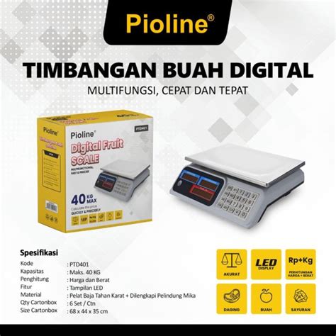 Timbangan Digital Meja Laundry Barang Buah Sembako Pioline Kg