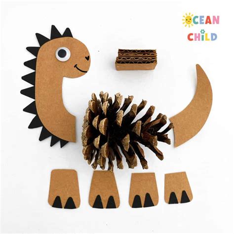 Pinecone Dinosaur Craft, The Perfect Fall Nature Craft for Kids ...