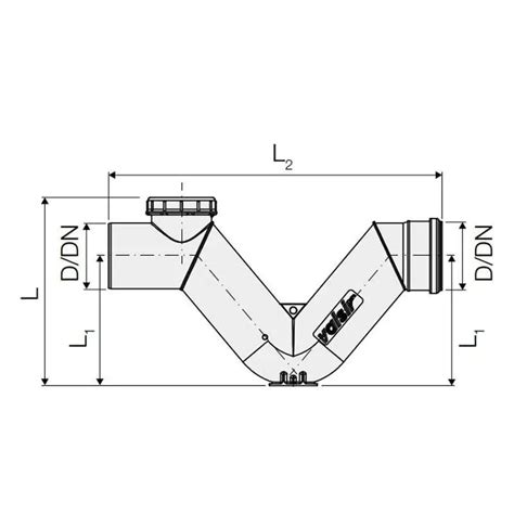 Sifón Firenze de PP Valsir PP3 para tubos de descarga D 125 mm L 346 mm