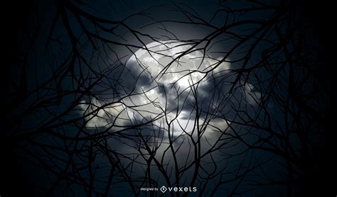 Halloween Full Moon Vector Background Vector Download