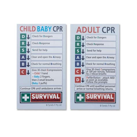 First Aid Restock Item Cpr Card