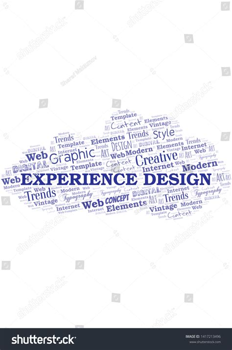 Experience Design Word Cloud Wordcloud Made Royalty Free Stock