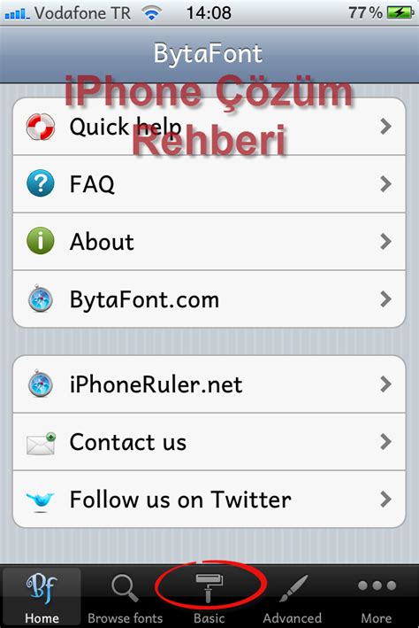 iPhone Çözüm Rehberi iPhone da Font Yazı Tipi Değiştirme Resimli