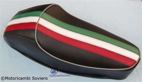 Sella Gobba Nera Tricolore Lungo Vespa 50 R L N Special EBay