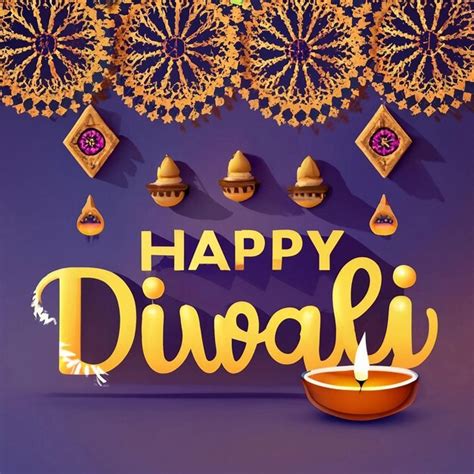 Premium Photo Happy Diwali Greeting Card With Diya By Ai Generated