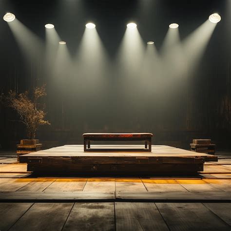 Premium Ai Image Drama Stage Stage Design Rectangular Stage Platform