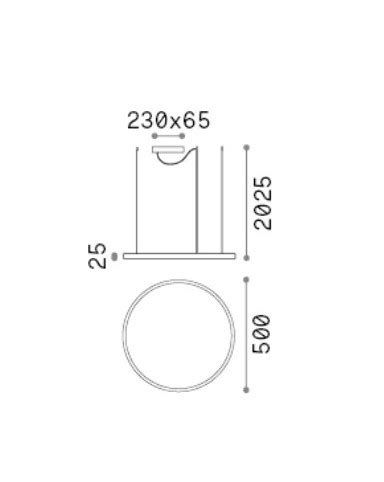 Ideal Lux ORACLE SLIM SP D050 ROUND 3000K ON OFF BK Магазини ОРИОН