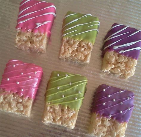 Chocolate Covered Rice Krispies Treats Custom Colors 1