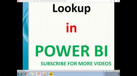 Lookup In Power Bi Lookup In Power Query Related Function In Dax Youtube