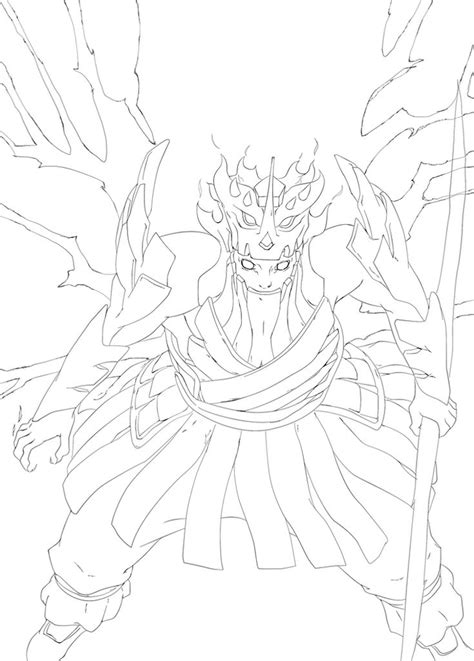 Kakashi With Susanoo Drawing