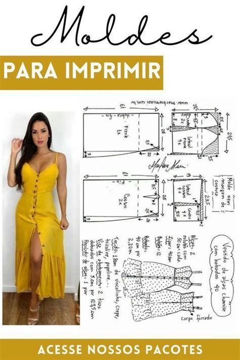 Kit De Moldes Em Pdf De Roupas Femininas Masculinas Infantis Roupas