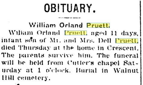 William Orland Pruett 1918 1918 Find A Grave Memorial