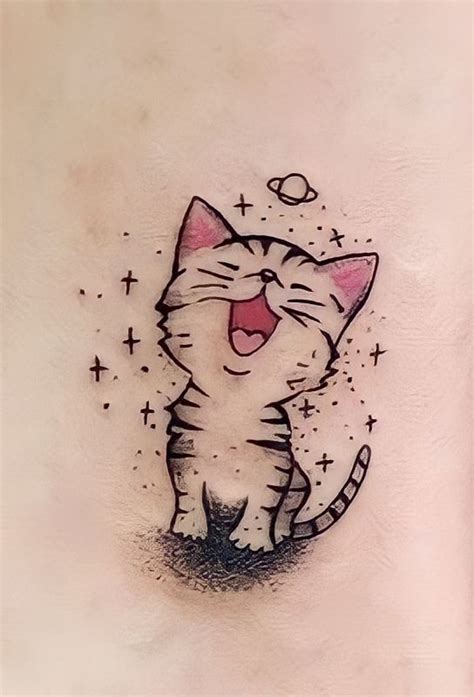 Tatuaje Gato Minimalista Tattoo Shop Madrid