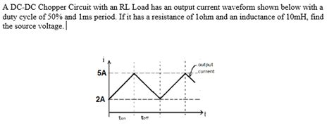 Solved A Dc Dc Chopper Circuit With An Rl Load Has An Output