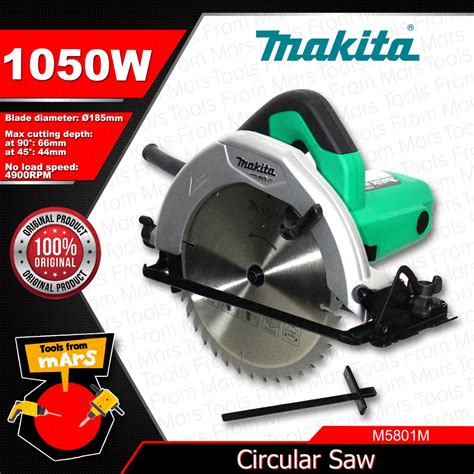 Makita Original Electric Wood Circular Saw Power Ø185mm 7 1 4 1050w M5801m •tools From Mars