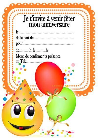 Invitation Carte Anniversaire Gratuite A Imprimer In