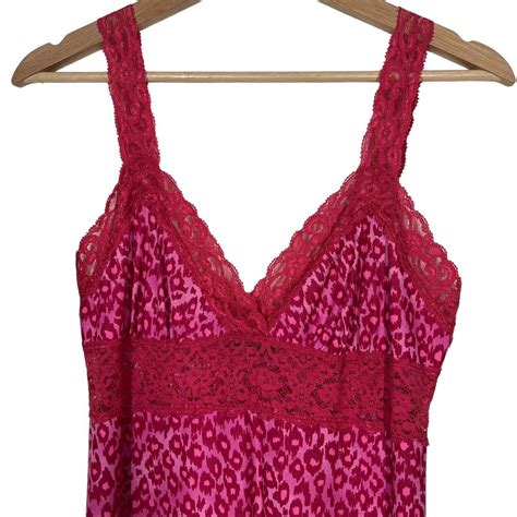 Vintage 90s Betsey Johnson Hot Pink Lace Trim Depop