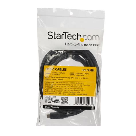 StarTech USB2C5C3M 3m USB 2 0 Power Deli Comms Express