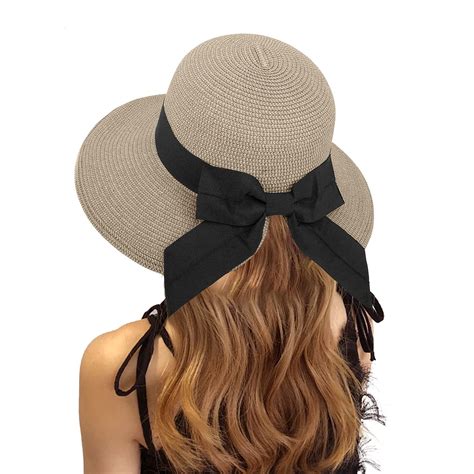 Pcs Womens Floppy Summer Sun Beach Hats Accessories Wide Brim Upf