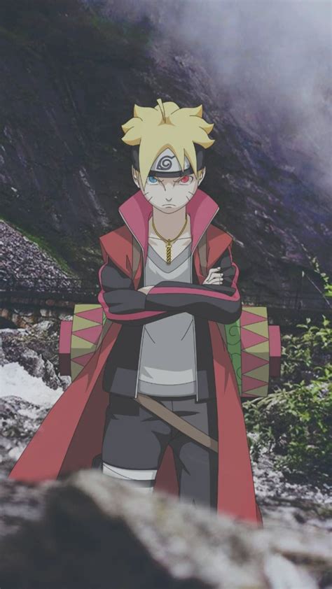 Boruto Uzmaki Karma Seal Jogan Gambar Animasi Kartun Ilustrasi