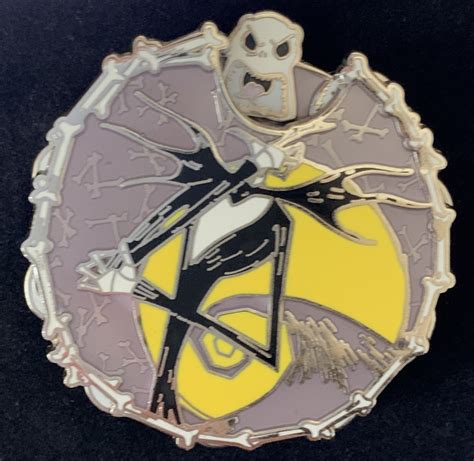 Jack Skeleton Head Spinning Pin Nightmare Before Christmas Pin And Pop
