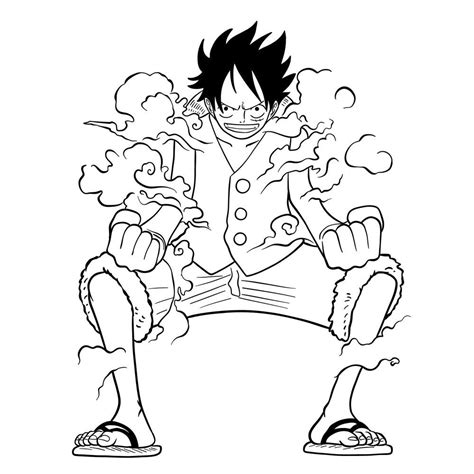 One Piece Luffy Gear Second Drawing