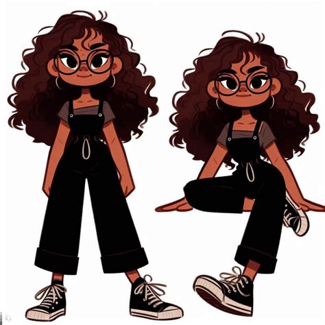 Garota de cabelo cacheado art em 2025 | Cabelo desenho, Chibi, Desenhos ...