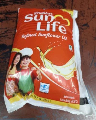 1L Sun Life Refined Sunflower Oil Packaging Type Packet Packaging