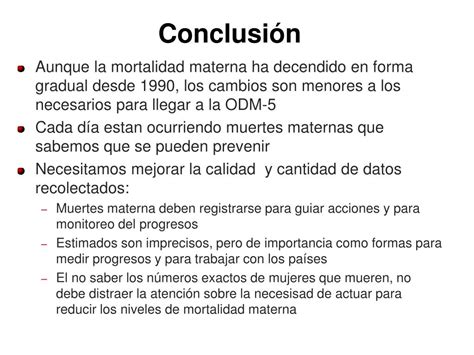 PPT Indicadores para ODM 5 Conceptos y Metodologías PowerPoint