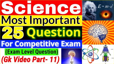 Science Most Important 25 Question For Competitive Exam Science Gk