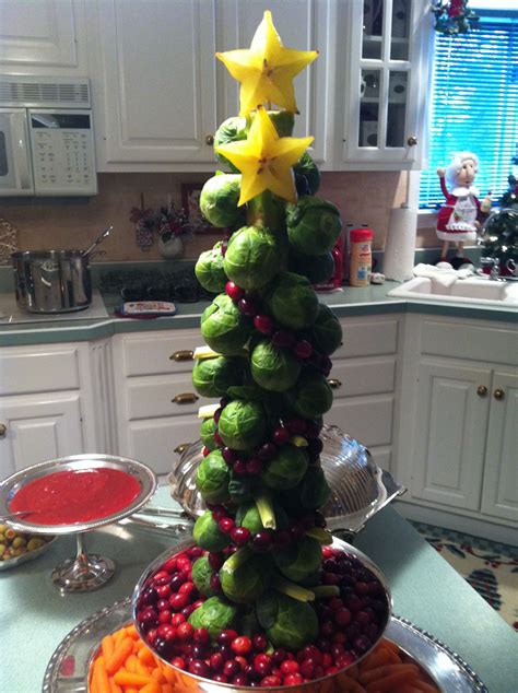 Brussels Sprout Christmas Tree Put A Brussels Sprout Stalk In A Base