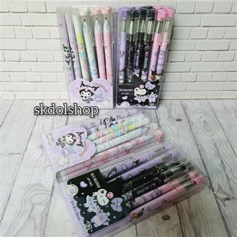 Jual Pen Gel Hapus Pulpen Gel Karakter Kuromi Bisa Di Hapus Isi 12 Pcs