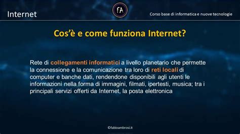 Cos E Come Funziona Internet