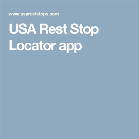 USA Rest Stop Locator app | Camper renovation, Vintage camper, Camping ...