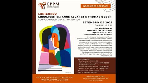 Minicurso Setembro Linguagem Em Anne Alvarez E Thomas Ogden