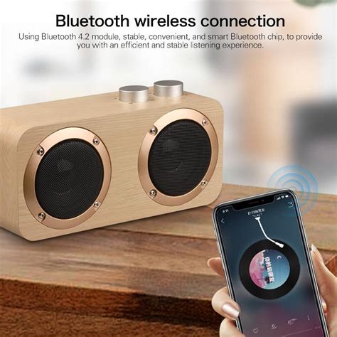 Enceinte Bluetooth Bois Qualit Sonore D Autonomie Mah Aux Tf