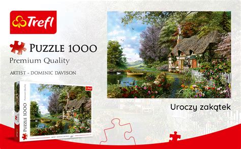 Trefl Puzzle Uroczy Zakątek 1000 Elementów Las Jezioro Wiejski Dom