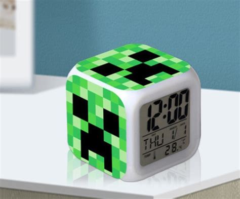 Budzik Minecraft Clipper Zegarek Cyfrowy LED Szadów Księży Kup