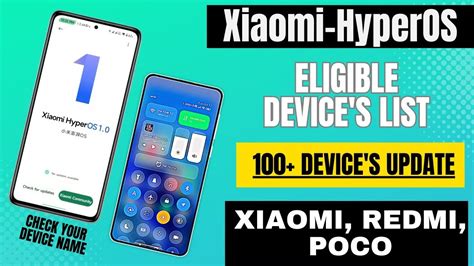 Xiaomi HyperOS Eligible Device S List Released Redmi Xiaomi POCO