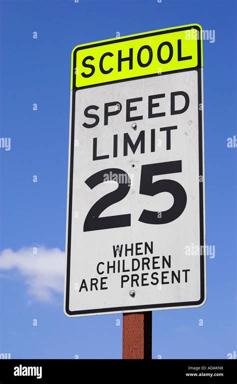 School Zone Speed Limit Sign