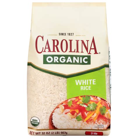 Carolina Organic White Rice Long Grain 2 Lb Bag